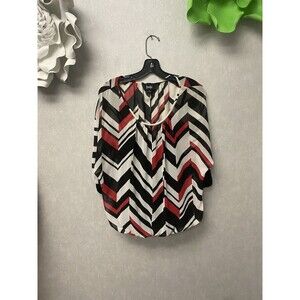 By & By Black and White Sheer Blouse with Tank  Size XL